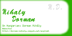 mihaly dorman business card